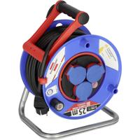 Brennenstuhl 1218900 Kabelhaspel 25.00 m Zwart Randaarde rubberen stekker