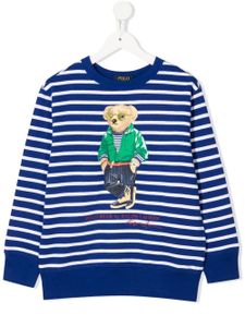 Ralph Lauren Kids sweat Polo Bear à rayures - Bleu