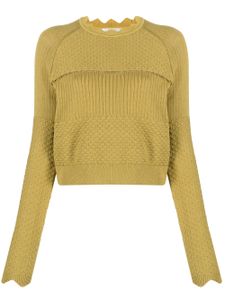 Victoria Beckham pull en maille à empiècements - Jaune