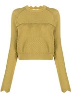 Victoria Beckham pull en maille à empiècements - Jaune Victoria Beckham pull en maille à empiècements - Jaune