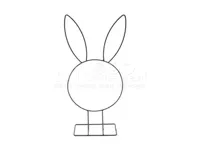 Paasdecoratie Haas Metaal Zwart 48cm