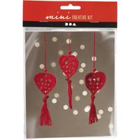 Creativ Company Mini hobbyset haken, harten, 1 doos