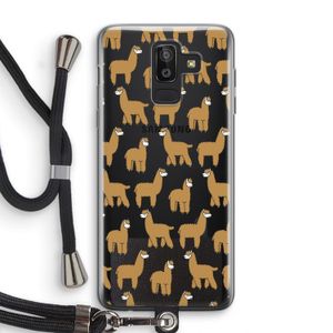 Alpacas: Samsung Galaxy J8 (2018) Transparant Hoesje met koord