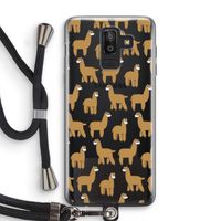 Alpacas: Samsung Galaxy J8 (2018) Transparant Hoesje met koord