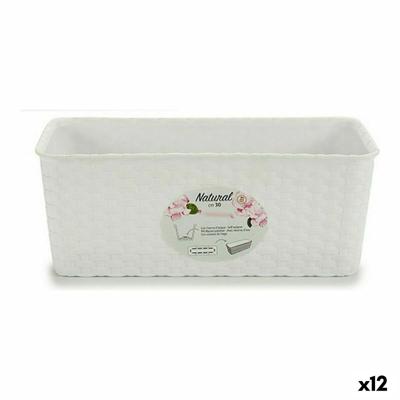 Plantenbak Stefanplast Wit Plastic 13 x 11 x 28,5 cm (12 Stuks)