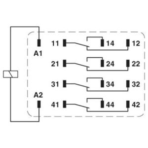 Phoenix Contact REL-IR4/L- 24AC/4X21 Industrieel relais 10 stuk(s)