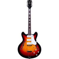 VOX Bobcat S66 semi-hollow body semi-akoestische gitaar (sunburst) - thumbnail