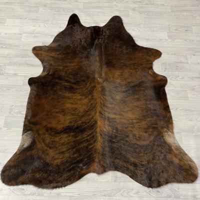 Koeienhuid bruin zwart brindle 175x150cm S