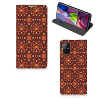 Samsung Galaxy M51 Hoesje met Magneet Batik Brown