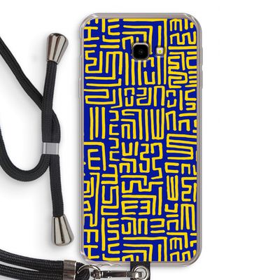 Majorelle Blue Print: Samsung Galaxy J4 Plus Transparant Hoesje met koord