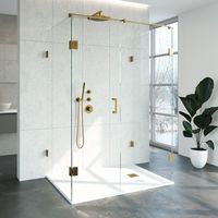 Douchecabine Compleet Just Creating Profielloos XL 100x140 cm Goud Sanitop