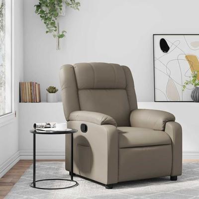 Fauteuil verstelbaar kunstleer cappuccinokleurig