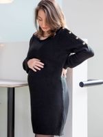 Zwangerschapsjumperjurk Lina ENVIE DE FRAISE zwart - thumbnail