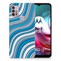 Motorola Moto G30 | G10 TPU bumper Waves Blue - thumbnail