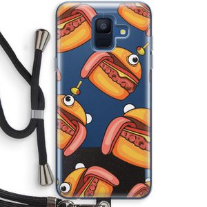 Hamburger: Samsung Galaxy A6 (2018) Transparant Hoesje met koord