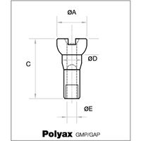 Sapim Spaaknippel 14 Polyax 14mm oranje aluminium (100st) - thumbnail