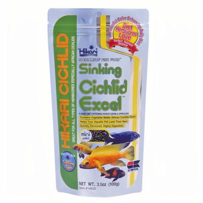 Hikari Cichlid Excel Mini 100g - Voer voor Kleurrijke Cichliden & Sterk Immuunsysteem