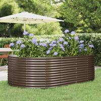 Plantenbak 212x140x68 cm gegalvaniseerd staal bruin