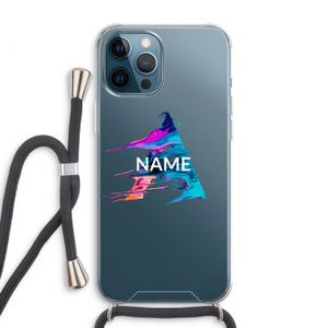 Abstract Spectrum: iPhone 12 Pro Max Transparant Hoesje met koord