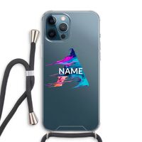 Abstract Spectrum: iPhone 12 Pro Max Transparant Hoesje met koord