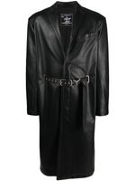 Y/Project manteau ceinturé en cuir artificiel - Noir