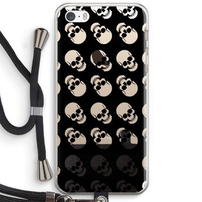 Musketon Skulls: iPhone 5 / 5S / SE Transparant Hoesje met koord