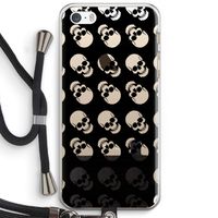 Musketon Skulls: iPhone 5 / 5S / SE Transparant Hoesje met koord