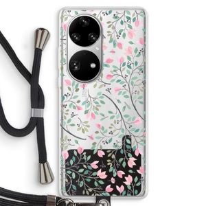 Sierlijke bloemen: Huawei P50 Pro Transparant Hoesje met koord