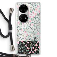 Sierlijke bloemen: Huawei P50 Pro Transparant Hoesje met koord