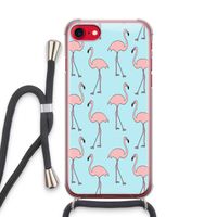 Anything Flamingoes: iPhone SE 2020 Transparant Hoesje met koord