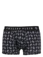 Philipp Plein boxer à imprimé tête de mort - Noir