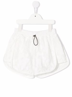 Andorine short à fleurs en dentelle - Blanc