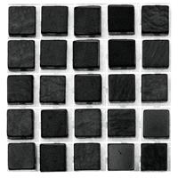 Glorex hobby mozaieken steentjes/tegels - 476x - zwart - 0.5 x 0.5 x 0.2 cm - zelfklevend
