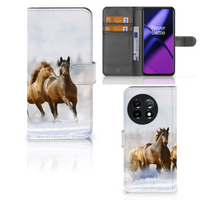 OnePlus 11 Telefoonhoesje met Pasjes Paarden