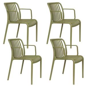 Housecraft Living Mante Tuinstoelen Groen - Set van 4