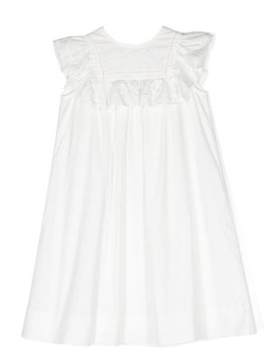 Bonpoint robe Charlyne sans manches à bord volanté - Blanc