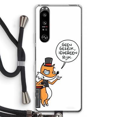 Geen Gezeik: Sony Xperia 1 III Transparant Hoesje met koord