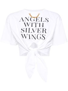 Elisabetta Franchi sweat en coton à slogan imprimé - Blanc