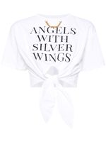 Elisabetta Franchi sweat en coton à slogan imprimé - Blanc