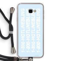 Hotline bling blue: Samsung Galaxy J4 Plus Transparant Hoesje met koord