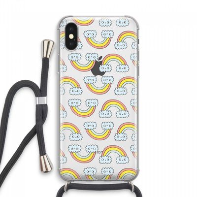 Regenboog: iPhone XS Max Transparant Hoesje met koord
