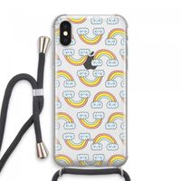 Regenboog: iPhone XS Max Transparant Hoesje met koord