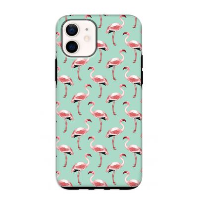 Flamingoprint groen: iPhone 12 mini Tough Case