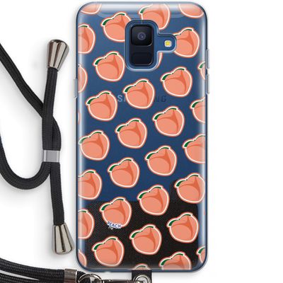 Just peachy: Samsung Galaxy A6 (2018) Transparant Hoesje met koord