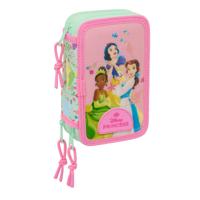 Schooletui met Accessoires Disney Princess Bloom Roze Aquamarijn 12,5 x 19,5 x 5,5 cm 37 Onderdelen