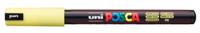 Uni-Ball PC-1MR markeerstift 1 stuk(s) Fibre tip Geel