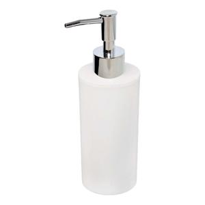 Zeeppompje - kunststof - wit - D8 x 20 cm - zeepdispenser