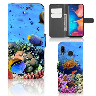 Samsung Galaxy A30 | Telefoonhoesje | Met pasjeshouder | Vissen