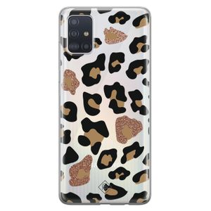 Samsung Galaxy A51 transparant hoesje - Leopard
