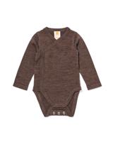 HEMA Newborn overslagromper merinowol bruin (bruin)